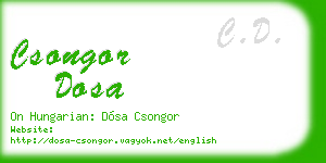 csongor dosa business card